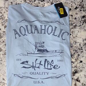 Salt Life Blue Aquaholic Tee